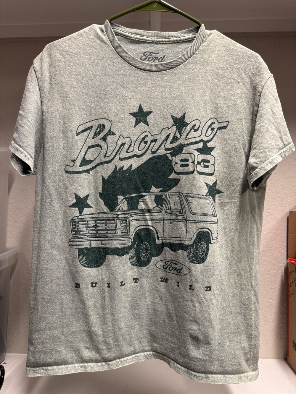 Ford Light Green Tee with Dark Green Bronco Graphic M